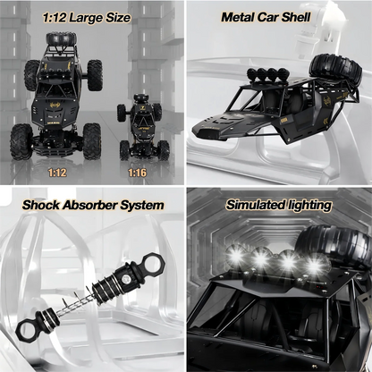 Wowehicle 1:12 Large RC Cars,4WD Large Remote Control Monster Truck 2.4 GHz Alloy RC Cars for Kids