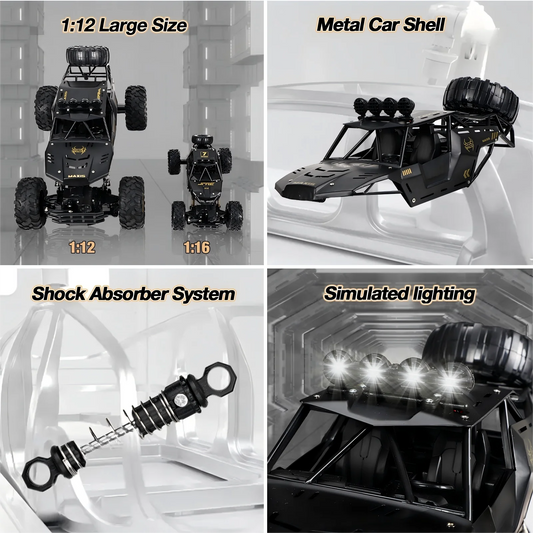 Wowehicle 1:12 Large RC Cars,4WD Large Remote Control Monster Truck 2.4 GHz Alloy RC Cars for Kids