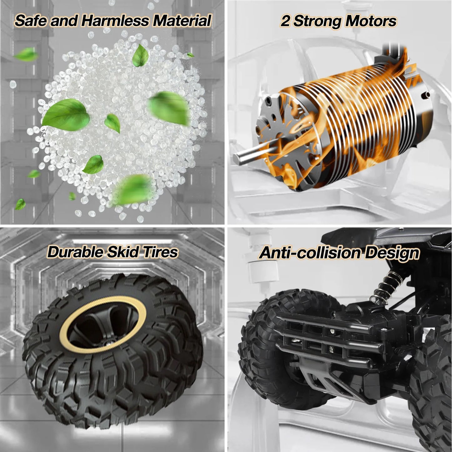 Wowehicle 1:12 Large RC Cars,4WD Large Remote Control Monster Truck 2.4 GHz Alloy RC Cars for Kids